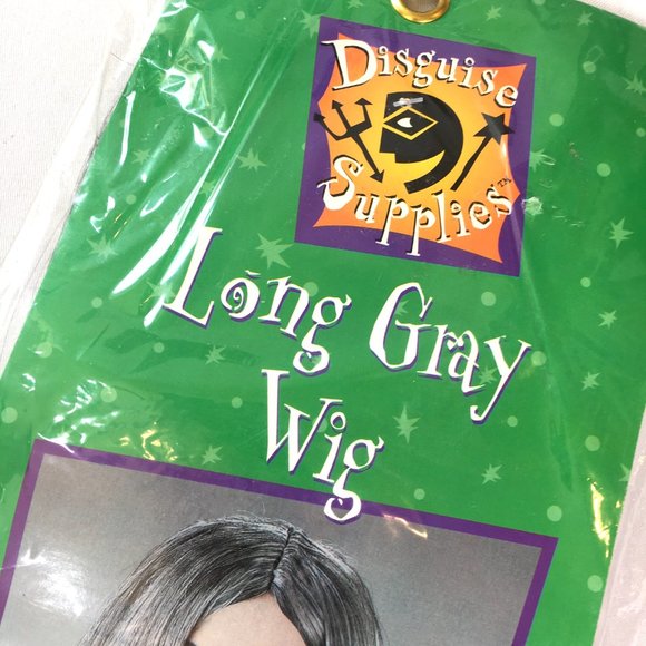 Long Grey Wig Theatrical Halloween Disguise NOS NWT - Picture 4 of 6